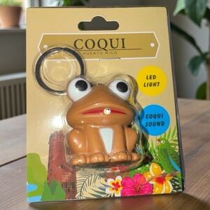 NIP Coqui Frog Keychain with LED Light
